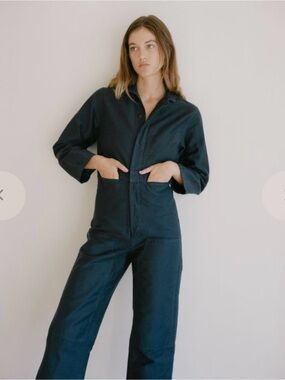 Caron Callahan Deep Navy Utility Jumpsuit